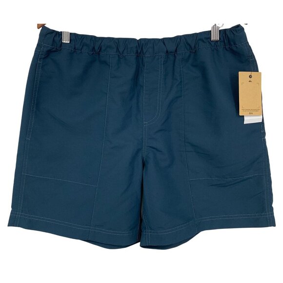 Quiksilver Zero Waist Amphibian Elastic Shorts XL Extra Large Blue Pocket New - Picture 1 of 9